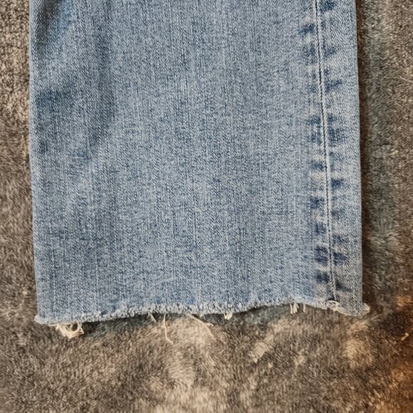 Rag Bone Jeans Womens 27 Blue Nina High Rise Ankle Flare Raw Hem Cropped Frayed - Picture 4 of 15